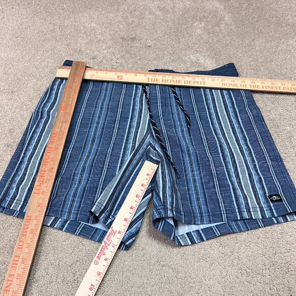 Surfers Supply Board Shorts Men’s Blue Striped Pockets Size 36 Drawstring - Picture 2 of 10